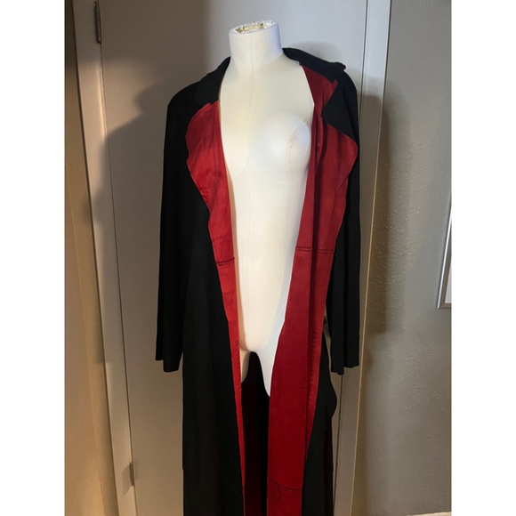 nwt womens faux suede trench black jacket by adore large - Picture 2 of 16